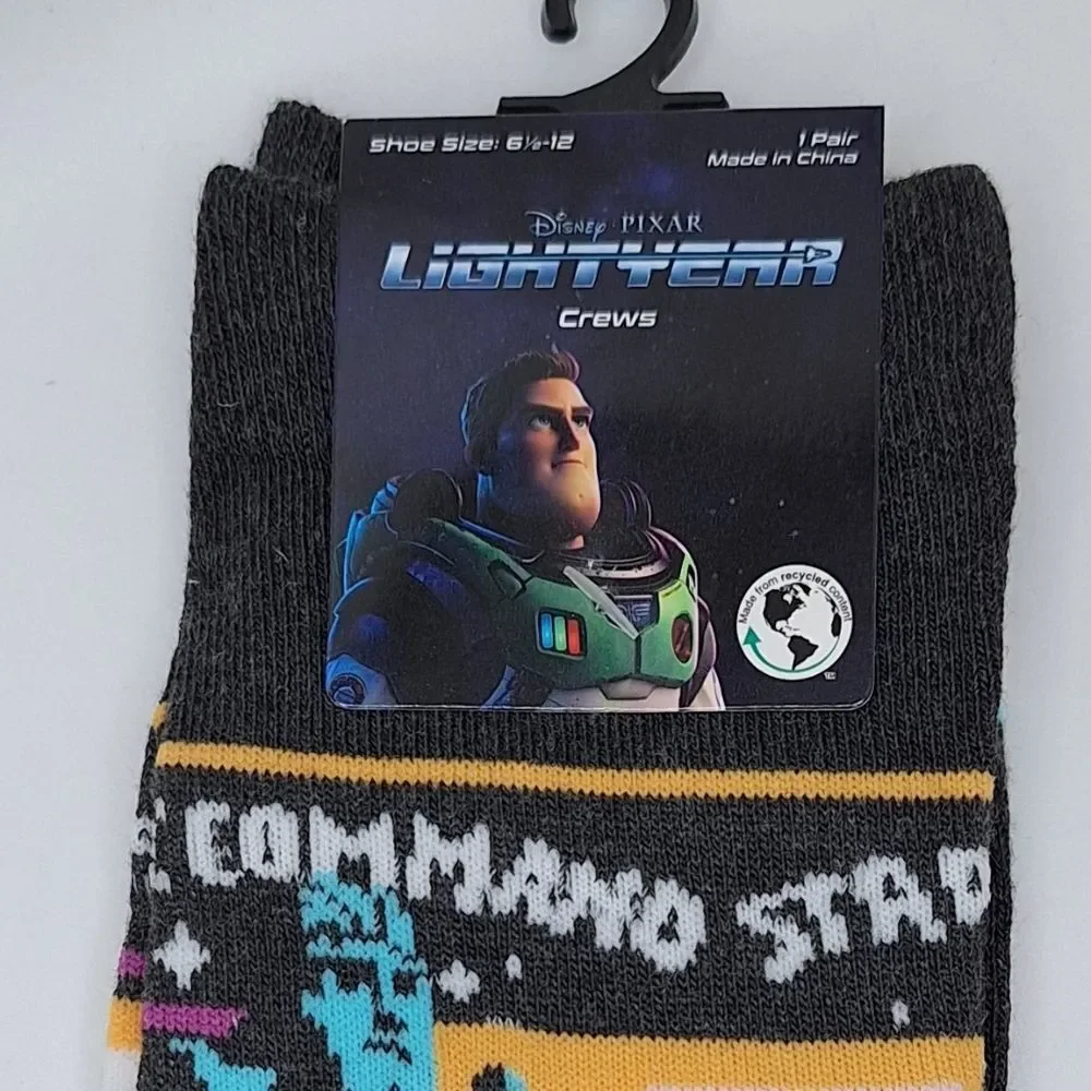 Disney Pixar Buzz Lightyear crew socks
